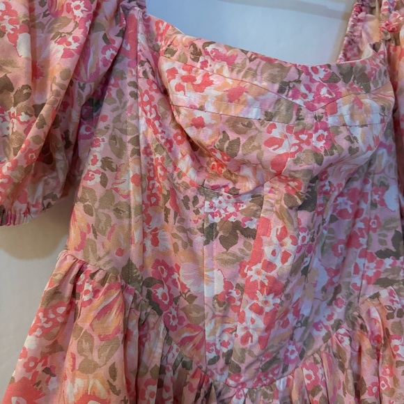 SHOWPO Phorchia Mini Floral Puff Sleeve Corset Dress Size 6 - Picture 12 of 16